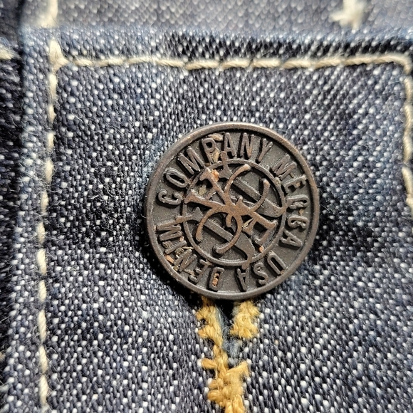 Mecca Jeans Men Size 38X34 38X35 Classic Fit Wide Leg Dark Wash High Rise Cotton - Picture 3 of 9